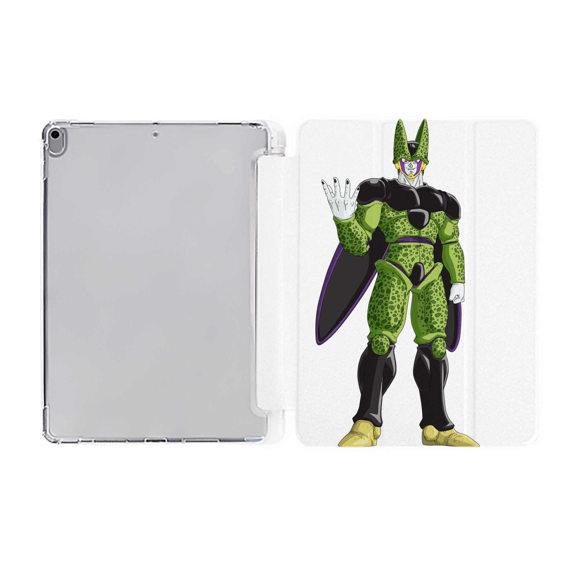 （画像用） ドラゴンボール セル DRAGON BALL Cell IPad ケース ペン収納付き 三つ折りスタンド PUレザー×シリコン 対応機種9.5/10.5/10.9インチ